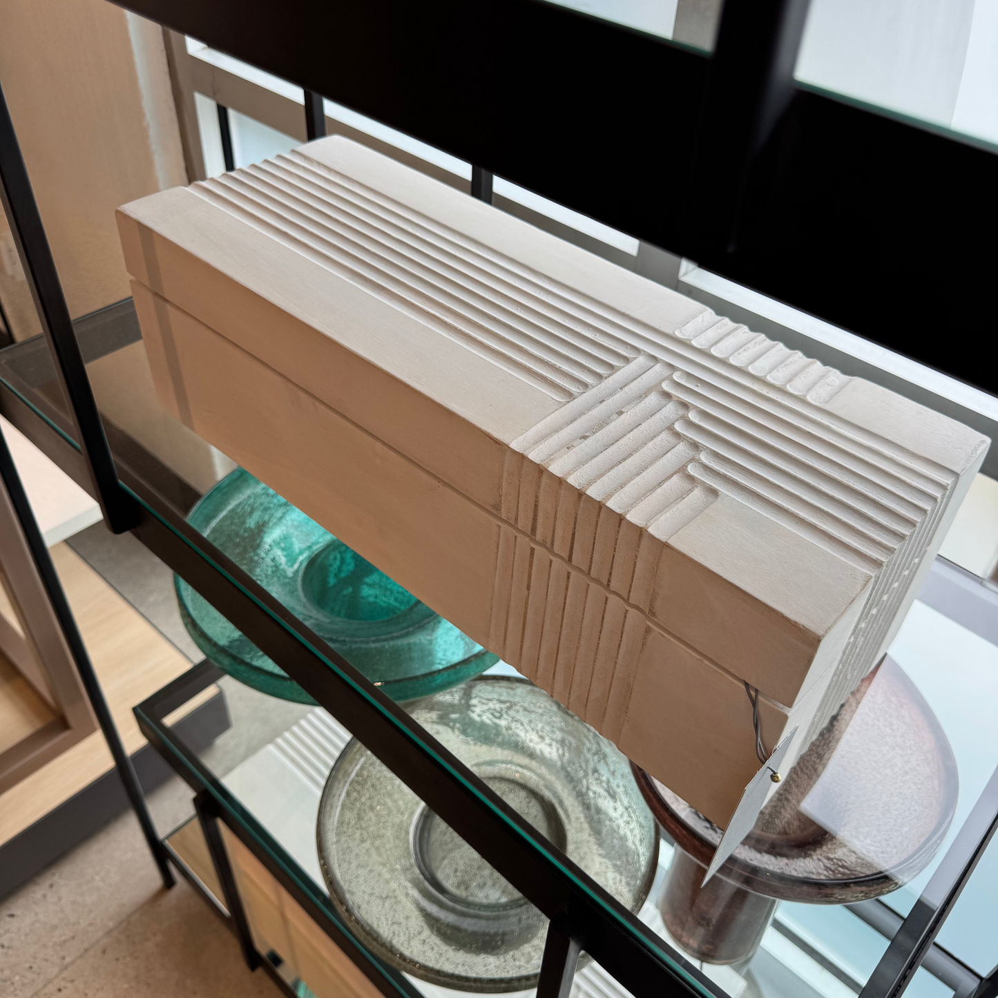 Kamira Boxes Set of 2 Whitewash Wood