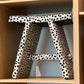 Anwen Stool Dalmation Hair on Hide