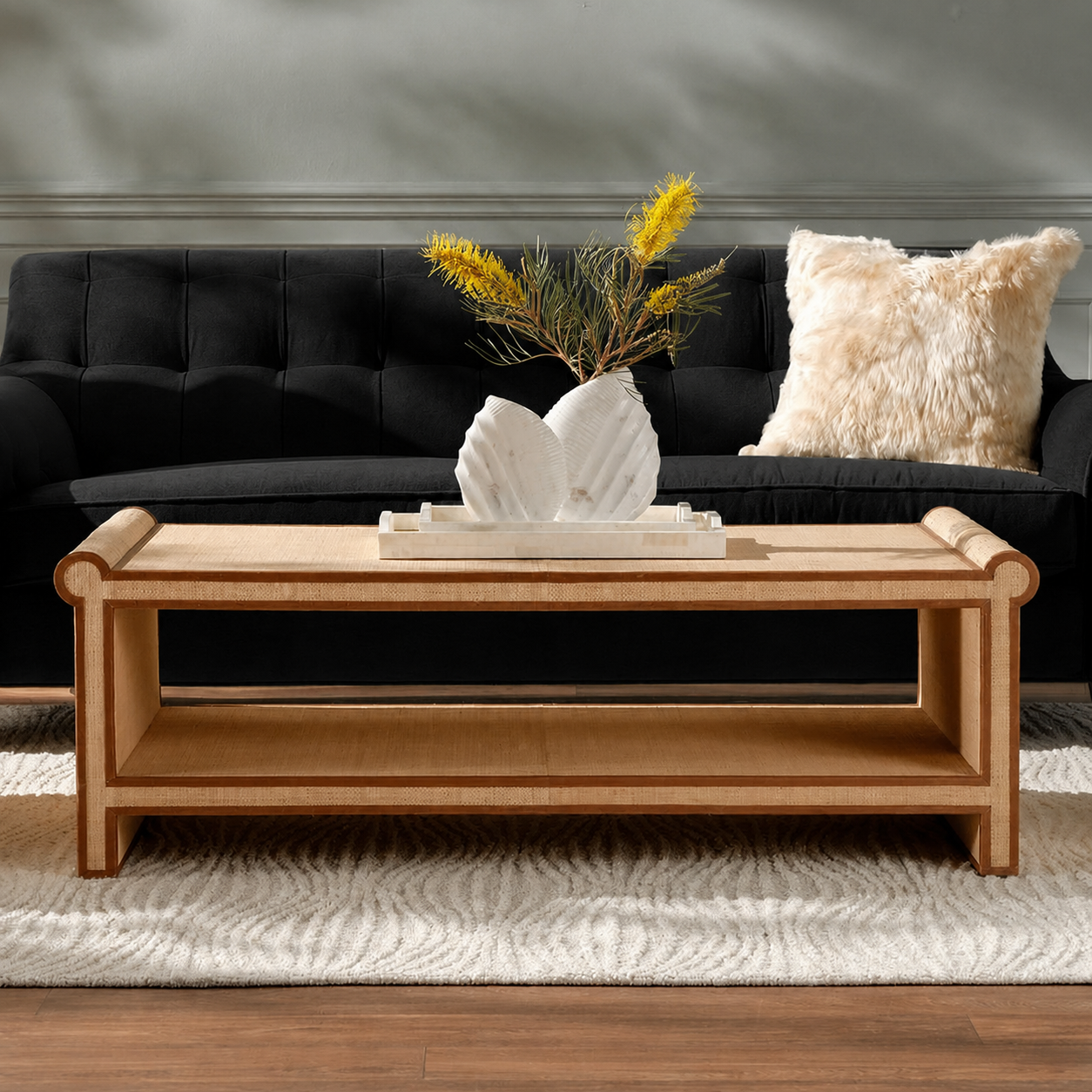Alomar Vase Set White Marble