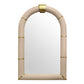 Bowie Mirror Ivory Faux Leather
