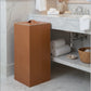 Barnet Hamper Aged Camel Leather Styled in Bathroom