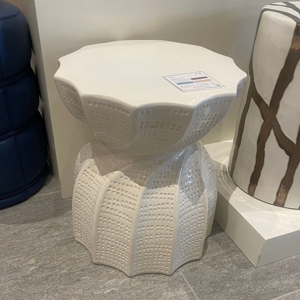 Made Goods Bea Stool Glossy White CLAYTON GRAY HOME