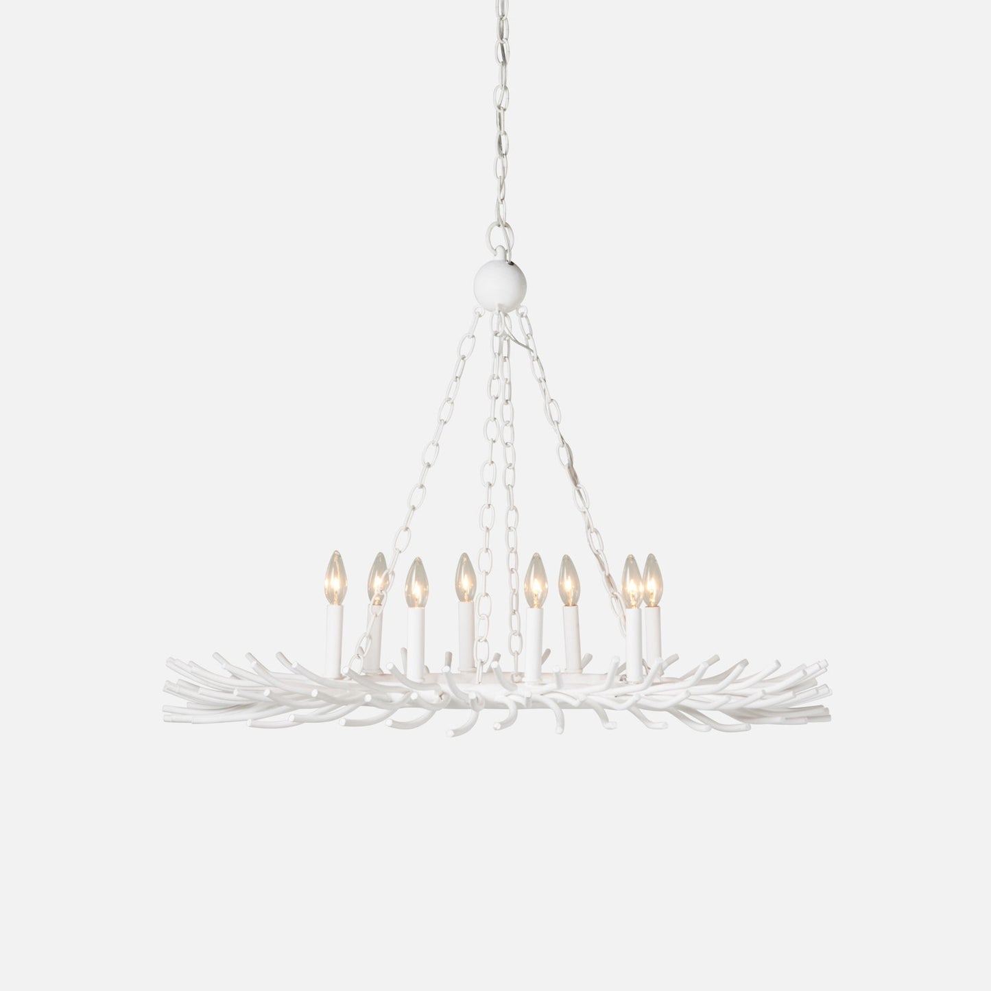 Bruna Chandelier White Gesso
