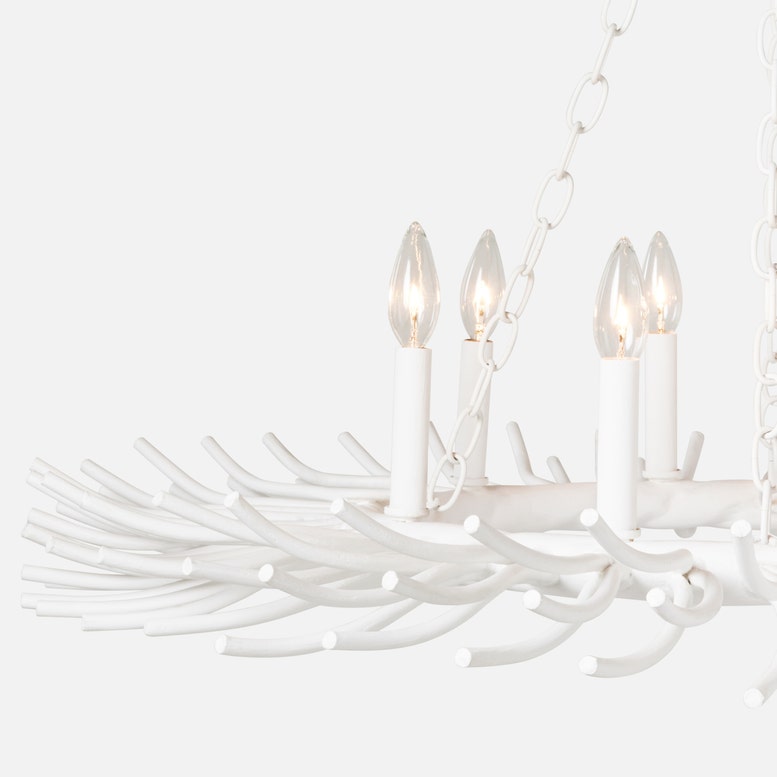 Bruna Chandelier White Gesso