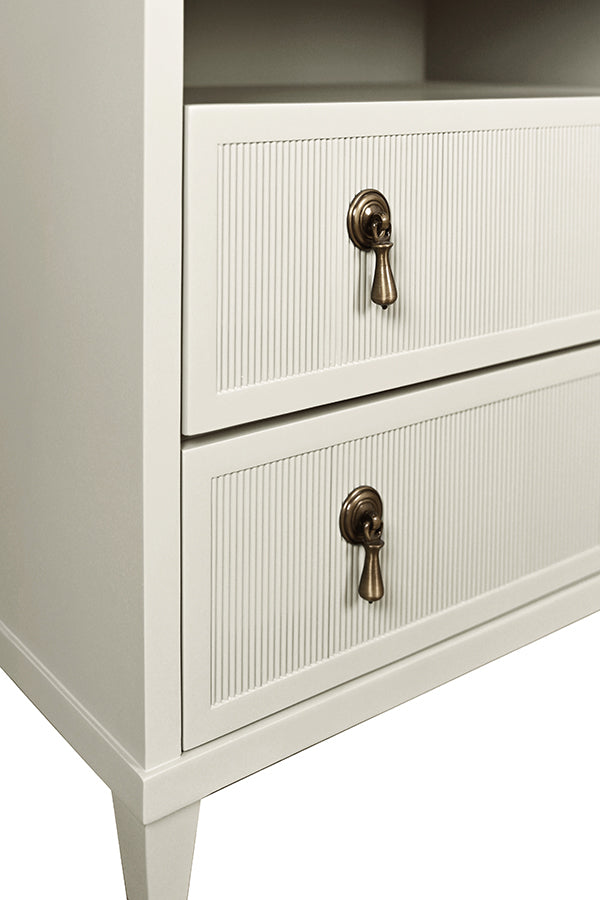 Corine Two Drawer Antique White