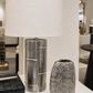 Striatra Table Lamp Antiqued Aluminum