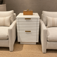 Nayla 2 Drawer Nightstand Glossy White