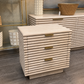 Mateo 3 Drawer Nightstand Cerused Oak