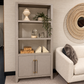 Fergus 2 Door Bookcase Dove Gray