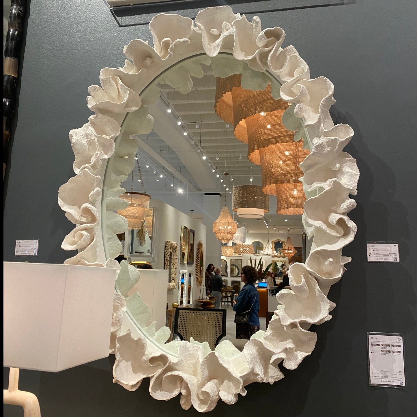 Made Goods Coco Mirror White Faux Coral Market Photo