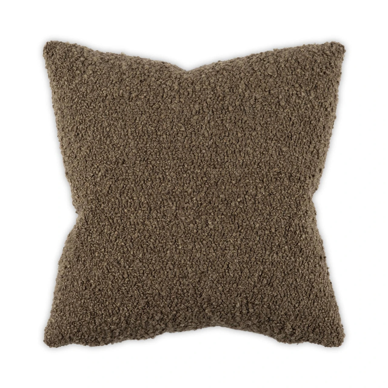 Brown textured pillow on a white background