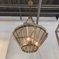 Decora Chandelier Smoke Hammered Glass