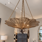 Venia Chandelier Antique Brass Iron