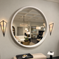 white round wall mirror