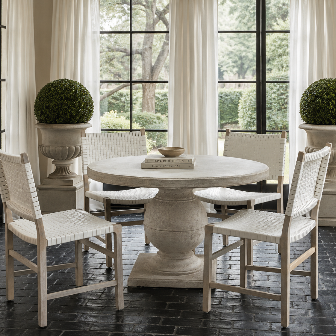 Cyril Round Dining Table Light Gray