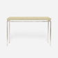 Benjamin Console Silver with Ivory Faux Shagreen
