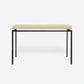 Benjamin Console Flat Black with Ivory Faux Shagreen