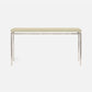 Benjamin Console Silver with Ivory Faux Shagreen