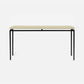 Benjamin Console Flat Black with Ivory Faux Shagreen
