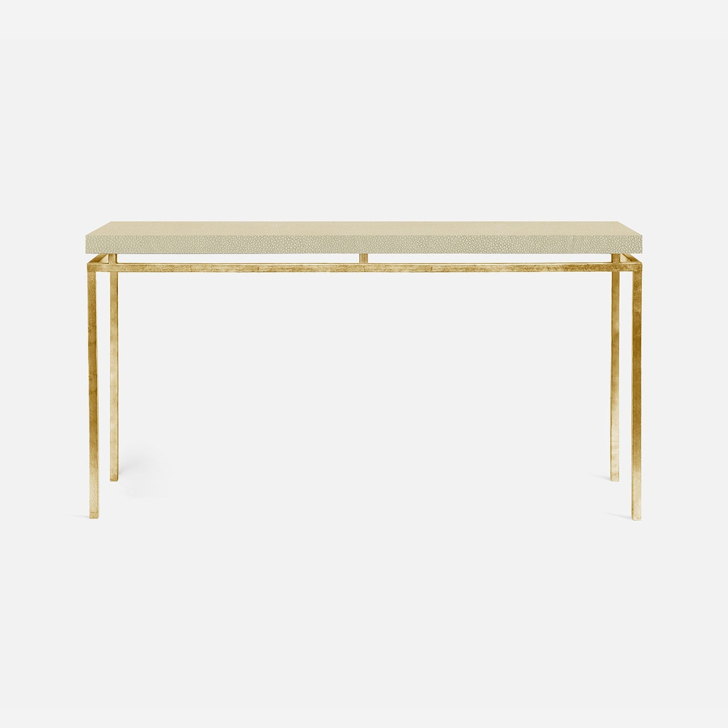 Benjamin Console Gold with Ivory Faux Shagreen