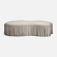 Hallie Coffee Table Light Gray Suede