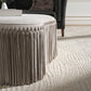 Hallie Coffee Table Light Gray Suede