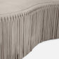 Hallie Coffee Table Light Gray Suede