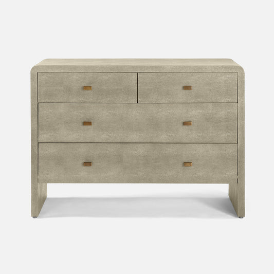 sand realistic faux shagreen 4 drawer dresser