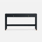 dark navy console with 2 drawers