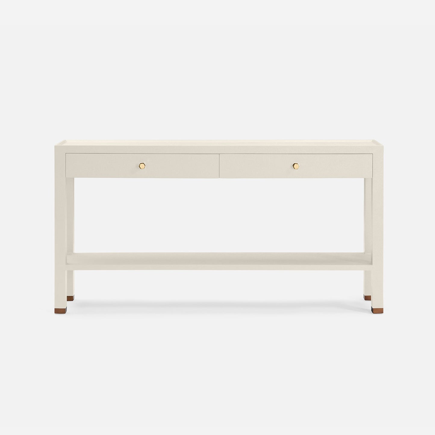white console with 2 drawers