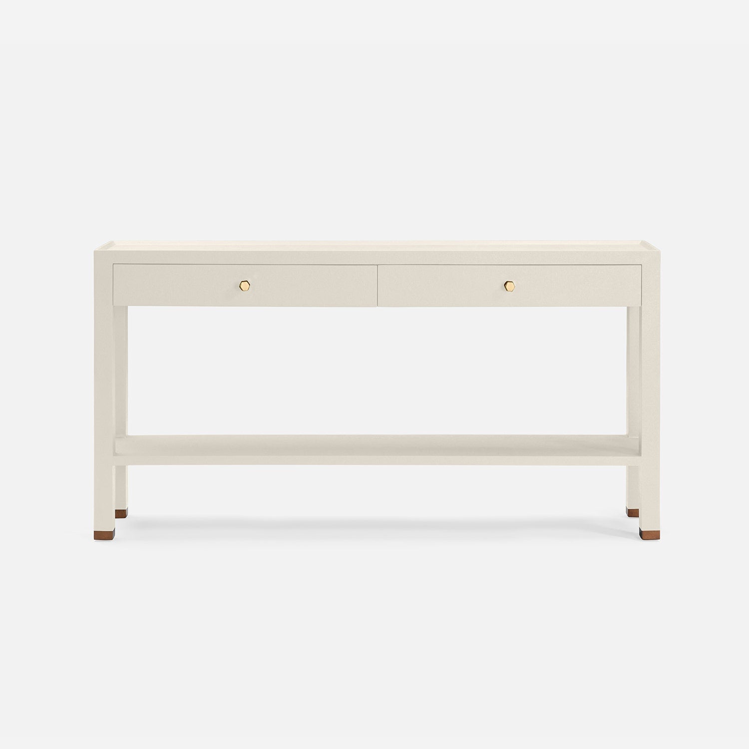 white console with 2 drawers