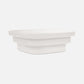 white concrete outdoor coffee table