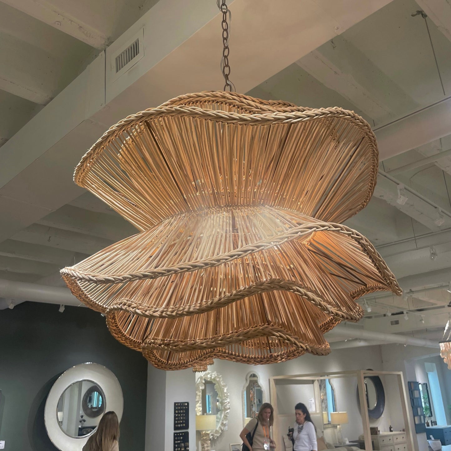 Alondra Chandelier Natural Rattan