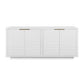 White buffet on a white background