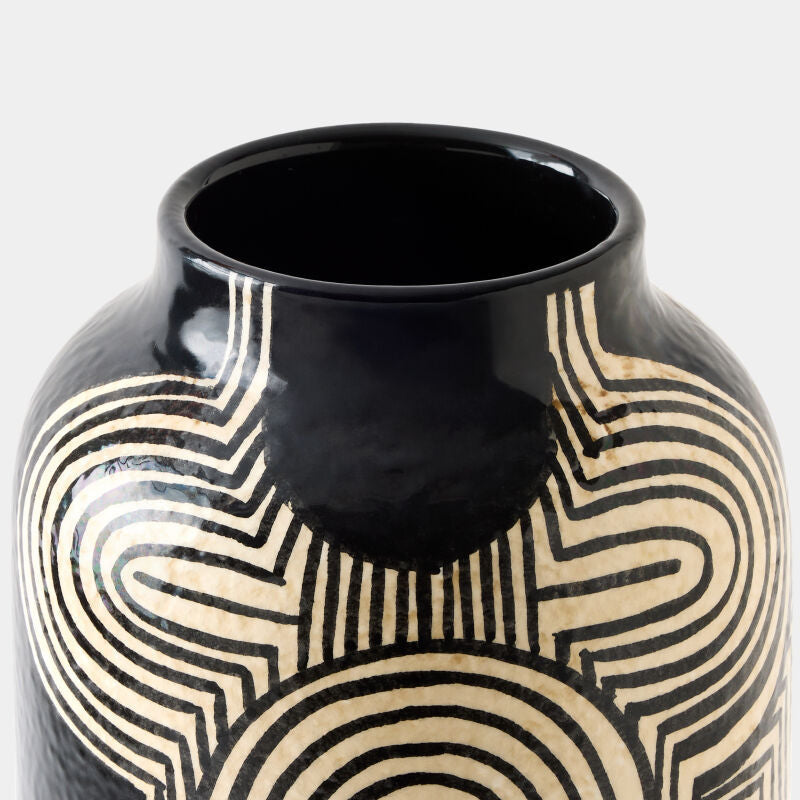 Arches Vase Black and White