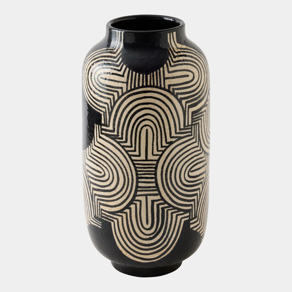 Arches Vase Black and White