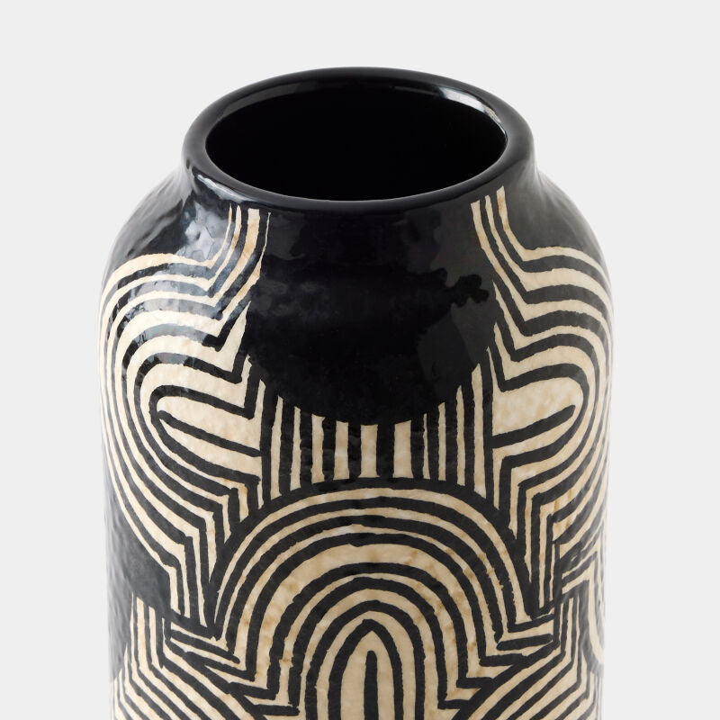 Arches Vase Black and White