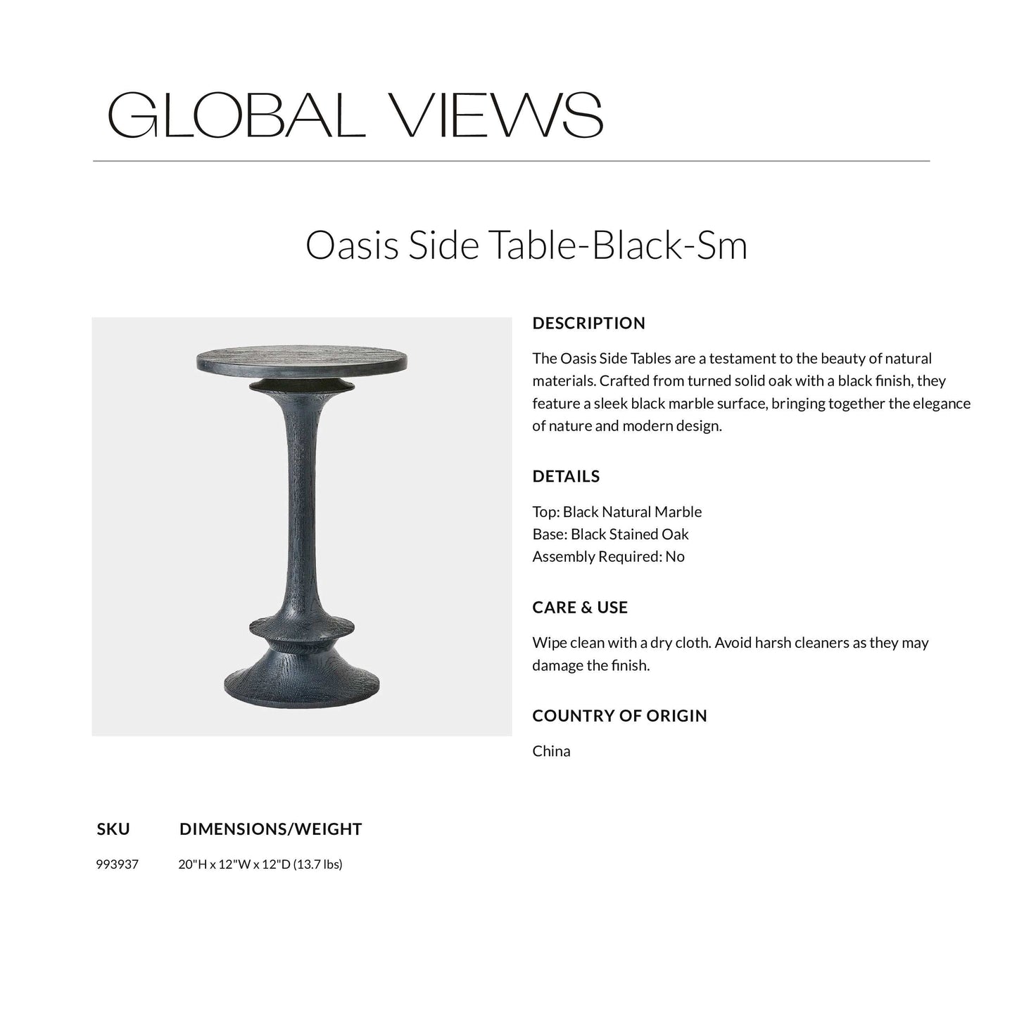 Oasis Side Table Black