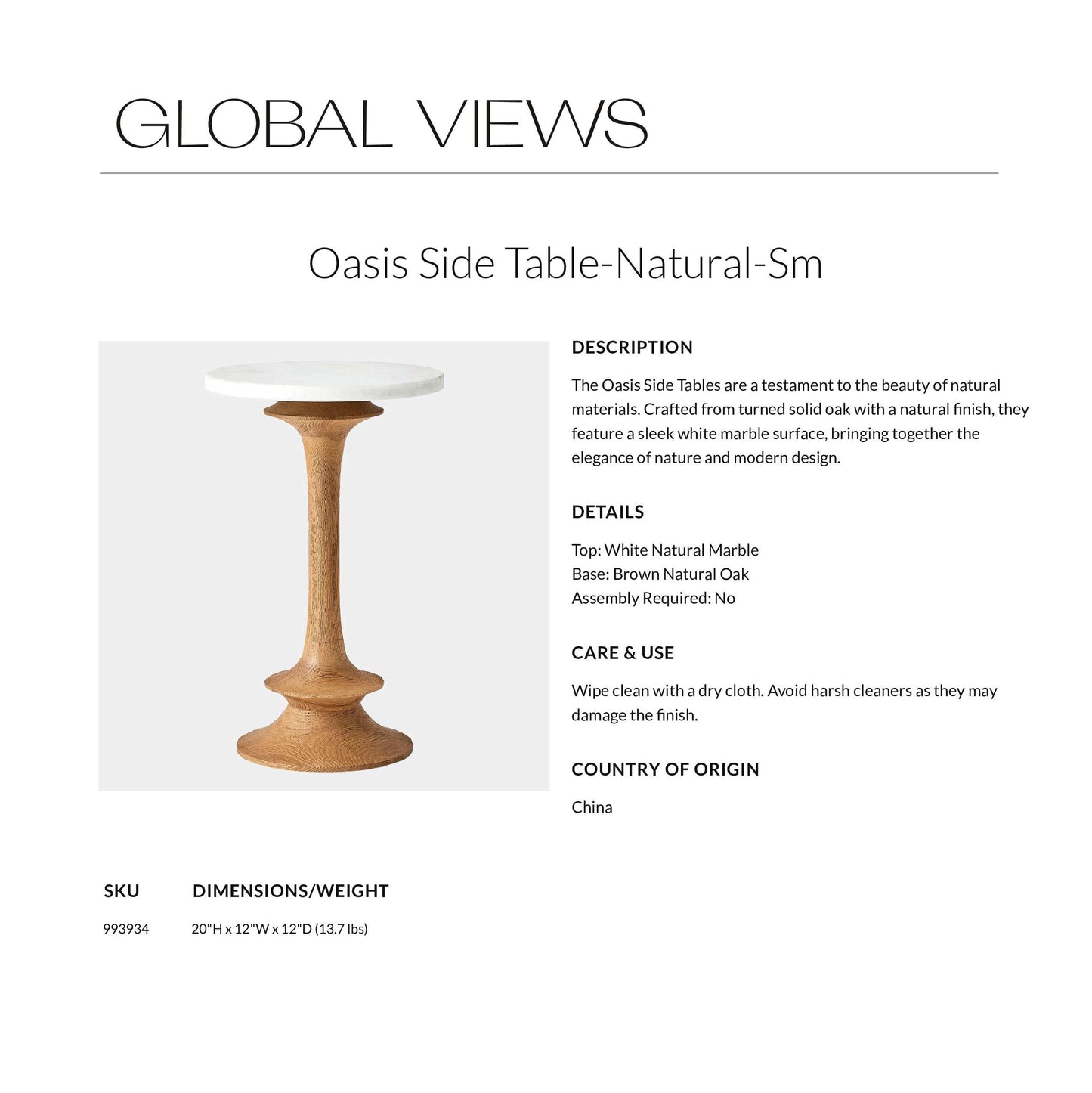 Oasis Side Table Natural