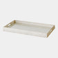 Decorative tray with wavy pattern on a white background