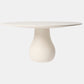 White round table on a white background