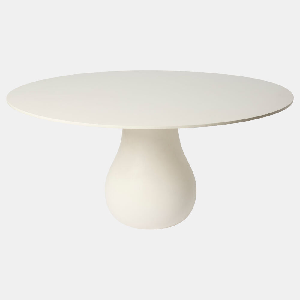 White round table on a white background