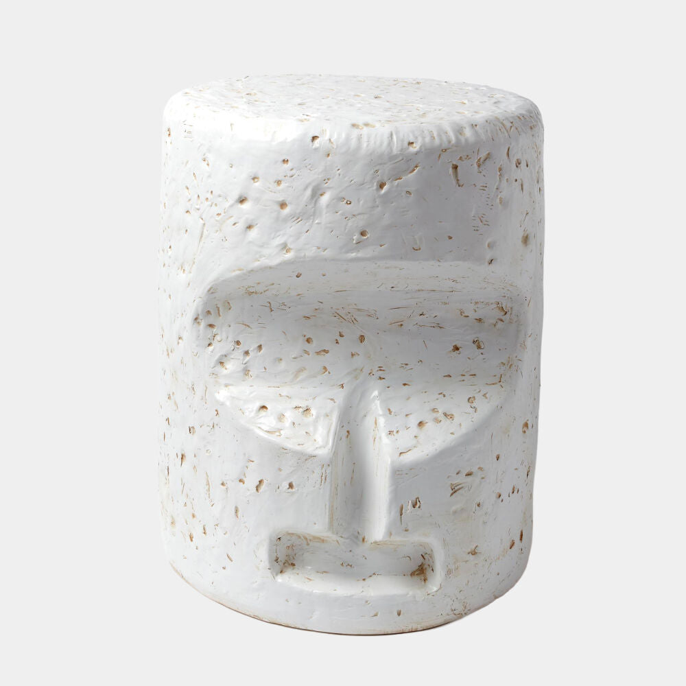 White ceramic side table