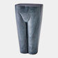 black marble sculptural stool on white background