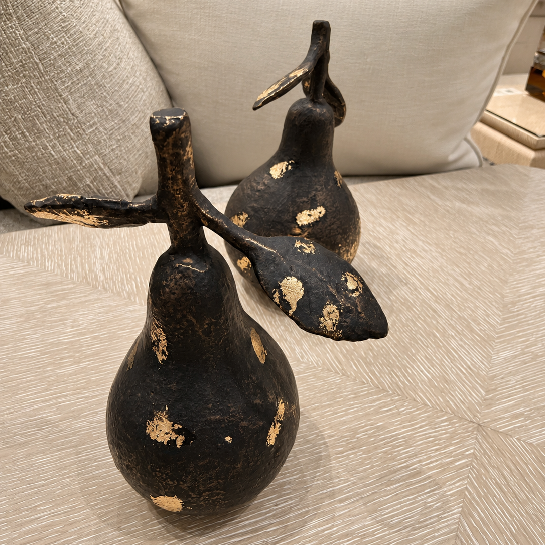 Pears Statue Set of 2 Bronze