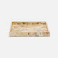 Gorman Tray Brown Faux Marble Horn, singular tray on a white background