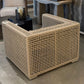 Guidry Outdoor Lounger Chair Rope Buff