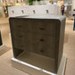 Harlow Double Nightstand Sand Faux Shagreen
