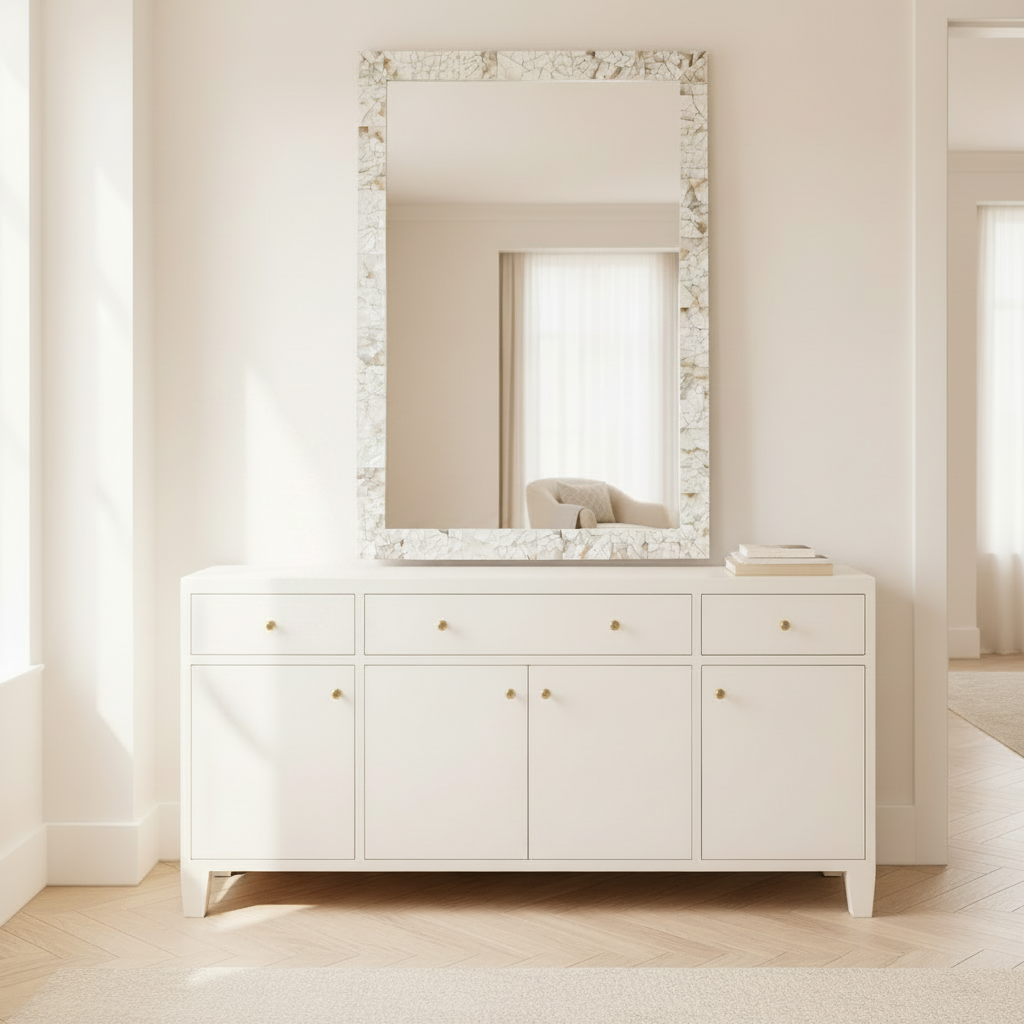 jarin  buffet white storage made goods
