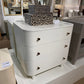 Olivia Double Nightstand Pristine Faux Raffia